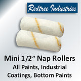Redtree 4" Mini 1/2" Nap Roller Refill Twin Pack, 36026, 2
