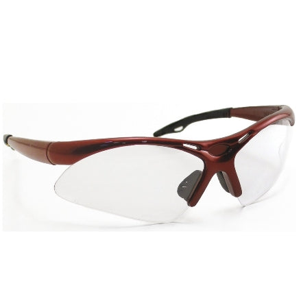 SAS Safety Diamondbacks Safety Goggles, Red Frame with Clear Lens, 540-0000