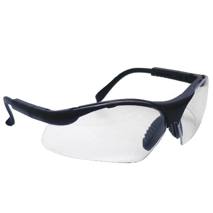 SAS Safety Sidewinders Safety Goggles, Black Frame with Clear Lens, 541-0000