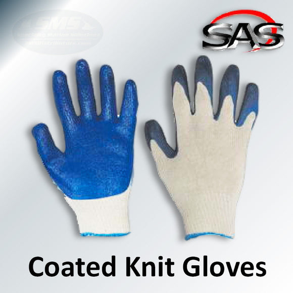 Latex Coated Cotton/Poly Knit Gloves