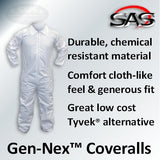 SAS Safety Gen-Nex Professional Grade Protective Coveralls