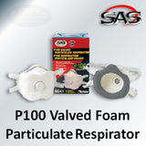 SAS Safety P100 Valved Particulate Respirator, 8641