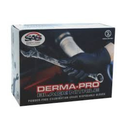 SAS Safety DERMA-PRO Black Nitrile Gloves