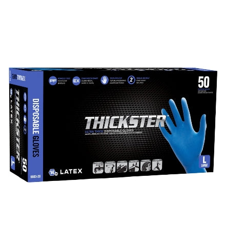 SAS Safety THICKSTER 14 mil Latex Powder-Free Gloves