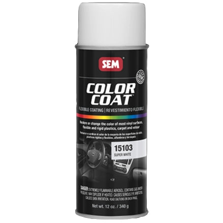 SEM 15103 Super White Color Coat - 12oz Vinyl & Plastic Restoration Coating