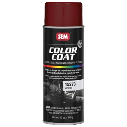 SEM 15273 Color Coat Napa Red, 16 oz Aerosol