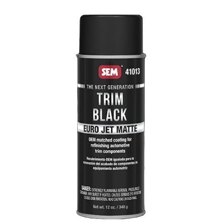 SEM 41013 Trim Black Euro Jet Matte, 16oz Aerosol