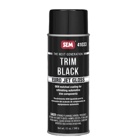 SEM 41033 Trim Black Euro Jet Gloss, 16oz Aerosol