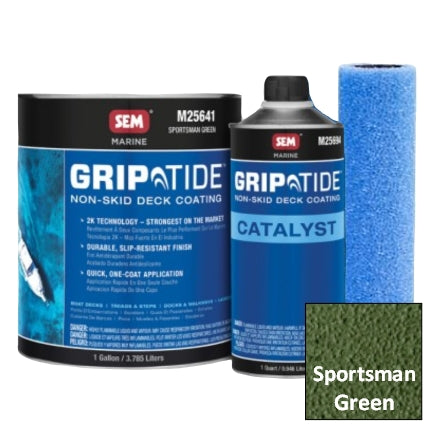 SEM M25640 GripTide Non-Skid Deck Coating Kit, Sportsman Green