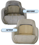 SEM Marine Vinyl Coat cushions before and after, 2