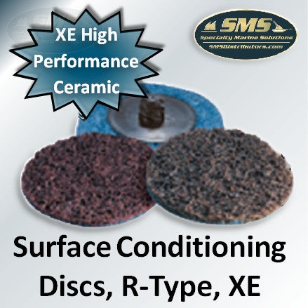 High Performance XE Mini Surface Conditioning Discs with Ceramic Grain, R-Type