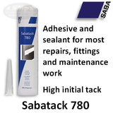 Sabatack 780 Adhesive & Sealant, Black, 290ml Cartridge