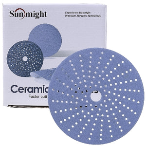Sunmight Ceramic Film 6" Multi-Hole Vacuum Grip Sanding Discs