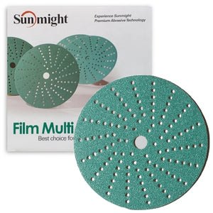 Sunmight Film 6" Multi-Hole Vacuum Grip Sanding Discs, 1