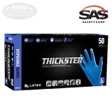 SAS Safety THICKSTER 14 mil Latex Powder-Free Gloves, 2