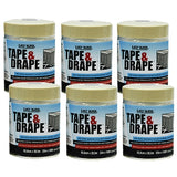 Easy Mask Tape & Drape 1.9' x 100' Pre-taped Masking Film, 6-Pack, 71020/12