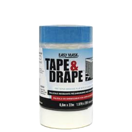 Easy Mask Tape & Drape 2' x 72' Pre-taped Masking Film, 949460