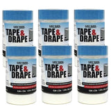 Easy Mask Tape & Drape 2' x 72' Pre-taped Masking Film, 6-Pack, 949460