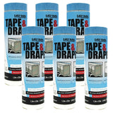 Easy Mask Tape & Drape 4' x 72' Pre-taped Masking Film, 6-Pack, 949560