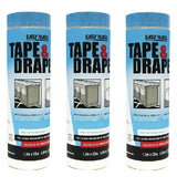 Easy Mask Tape & Drape 4' x 72' Pre-taped Masking Film, 3-Pack, 949560