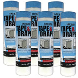 Easy Mask Tape & Drape 6' x 72' Pre-taped Masking Film, 6-Pack, 949660