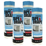 Easy Mask Tape & Drape 8' x 72' Pre-taped Masking Film, 4-Pack, 396490