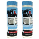 Easy Mask Tape & Drape 8' x 72' Pre-taped Masking Film, 2-Pack, 396490