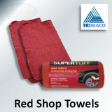 Supertuff Red Shop Towels, 6-Pack, 32006